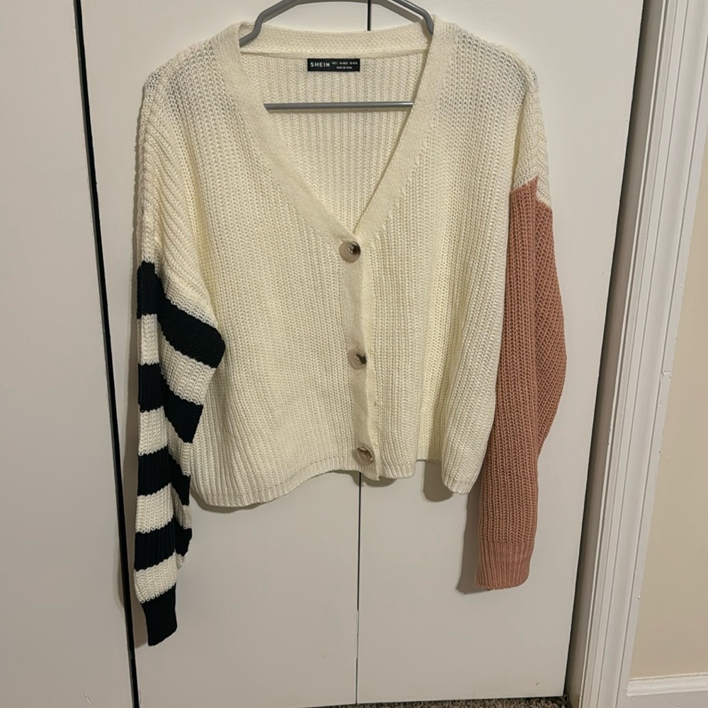 Multi Print Buttoned Sweater